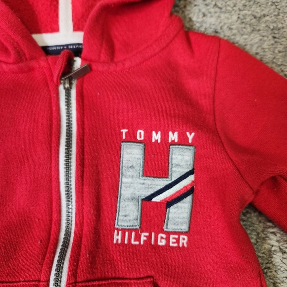 TOMMY HILFIGER  Baby Sweat Suit Hoodie Full Zip WARM Size 12M - Picture 10 of 13